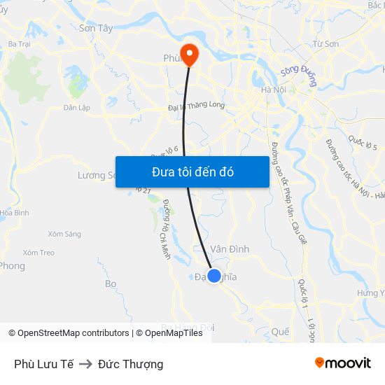 Phù Lưu Tế to Đức Thượng map