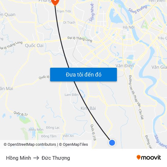 Hồng Minh to Đức Thượng map
