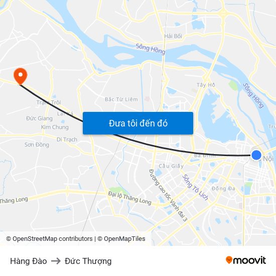 Hàng Đào to Đức Thượng map