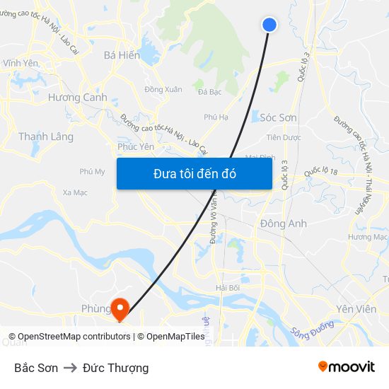 Bắc Sơn to Đức Thượng map