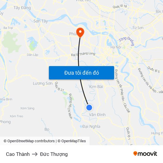 Cao Thành to Đức Thượng map