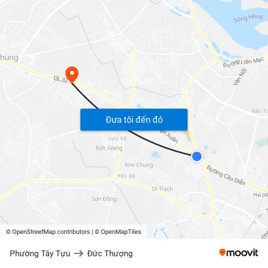 Phường Tây Tựu to Đức Thượng map