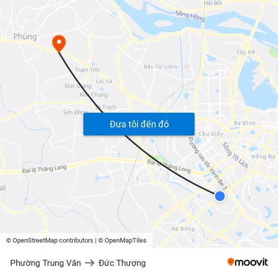 Phường Trung Văn to Đức Thượng map