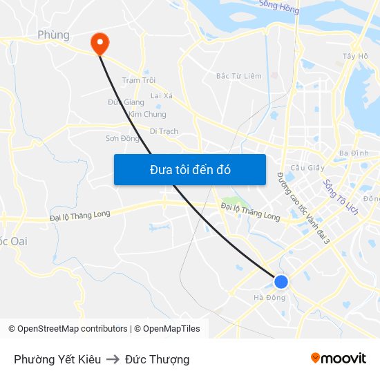 Phường Yết Kiêu to Đức Thượng map