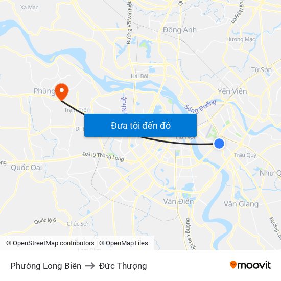 Phường Long Biên to Đức Thượng map