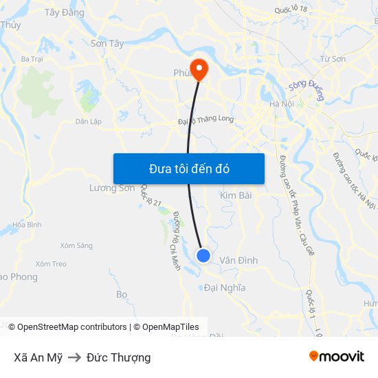 Xã An Mỹ to Đức Thượng map