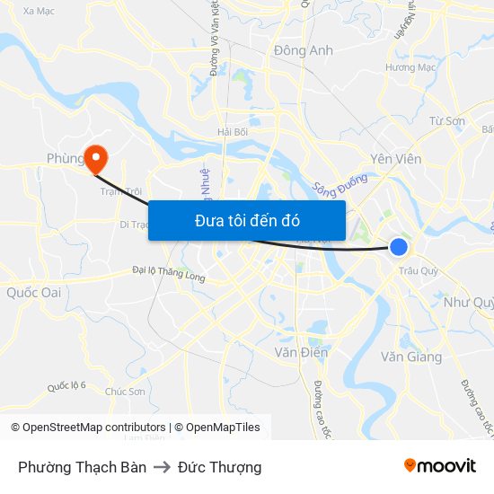 Phường Thạch Bàn to Đức Thượng map