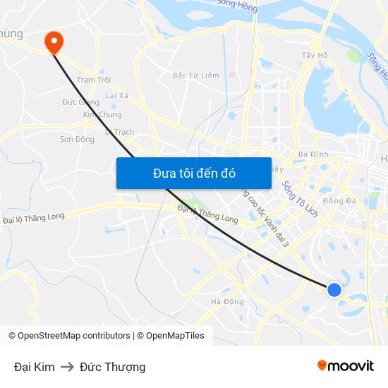 Đại Kim to Đức Thượng map