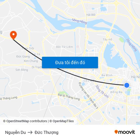 Nguyễn Du to Đức Thượng map