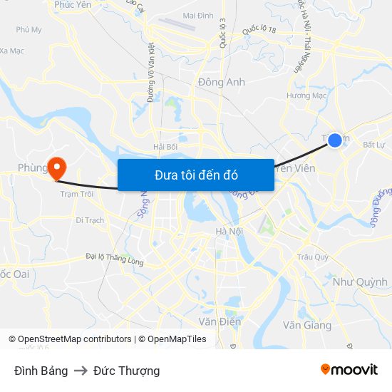 Đình Bảng to Đức Thượng map