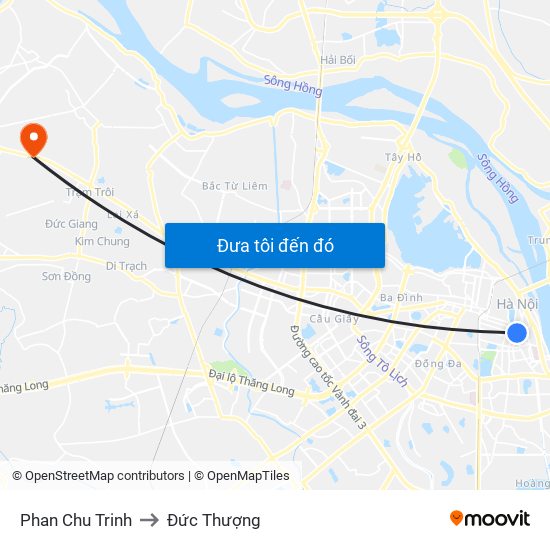 Phan Chu Trinh to Đức Thượng map