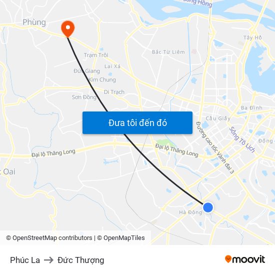 Phúc La to Đức Thượng map