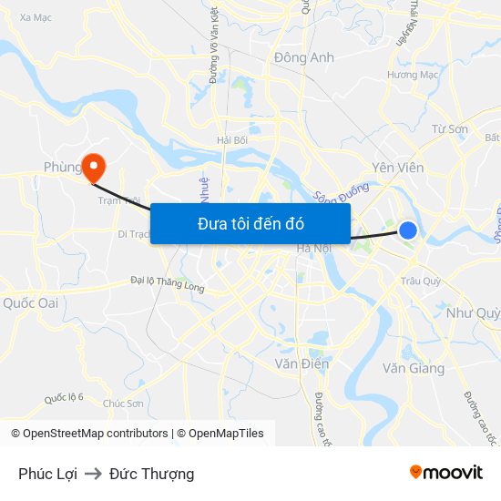 Phúc Lợi to Đức Thượng map