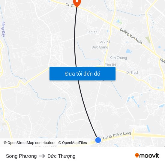 Song Phương to Đức Thượng map