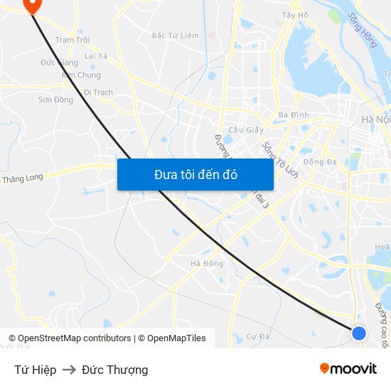 Tứ Hiệp to Đức Thượng map