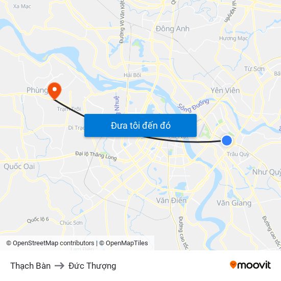 Thạch Bàn to Đức Thượng map