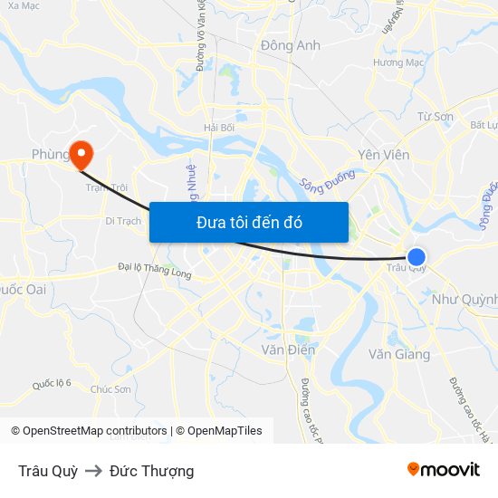 Trâu Quỳ to Đức Thượng map