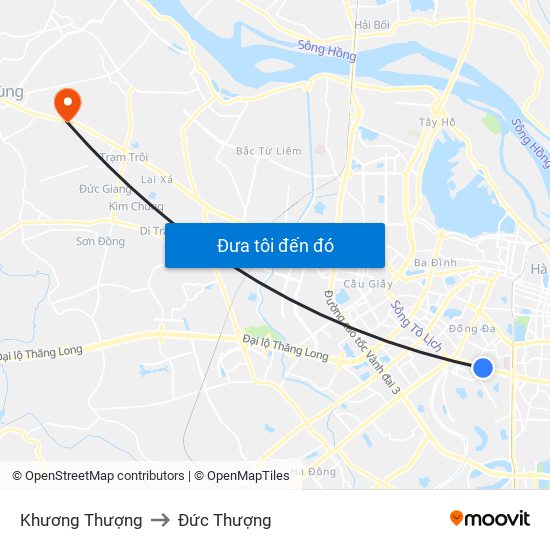 Khương Thượng to Đức Thượng map