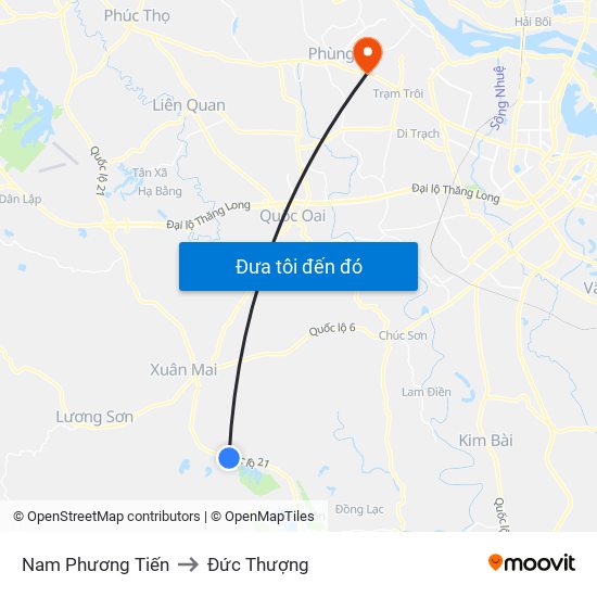 Nam Phương Tiến to Đức Thượng map