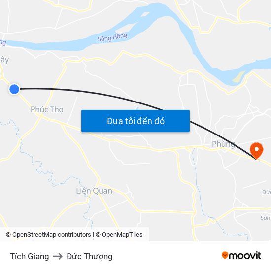 Tích Giang to Đức Thượng map