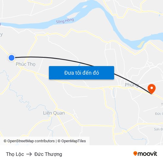 Thọ Lộc to Đức Thượng map