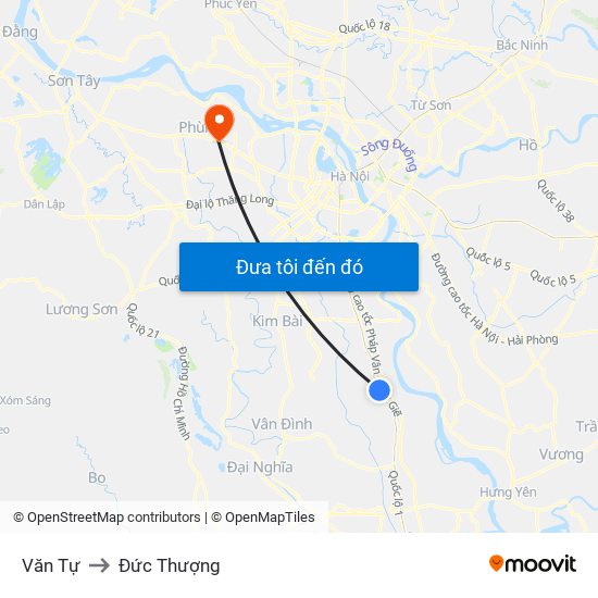 Văn Tự to Đức Thượng map