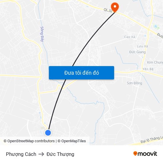 Phượng Cách to Đức Thượng map