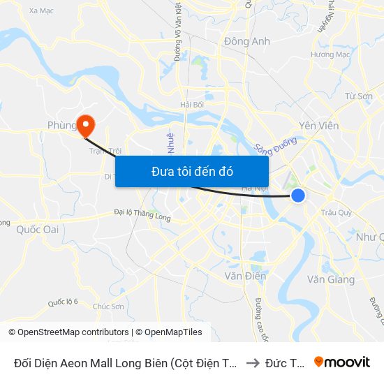 Đối Diện Aeon Mall Long Biên (Cột Điện T4a/2a-B Đường Cổ Linh) to Đức Thượng map