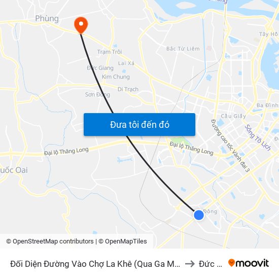 Đối Diện Đường Vào Chợ La Khê (Qua Ga Metro La Khê) - 405 Quang Trung (Hà Đông) to Đức Thượng map