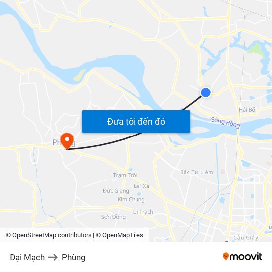 Đại Mạch to Phùng map