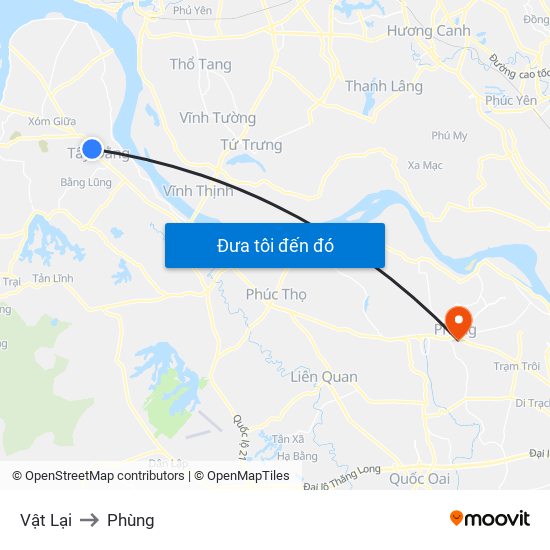 Vật Lại to Phùng map