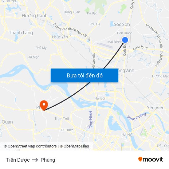 Tiên Dược to Phùng map