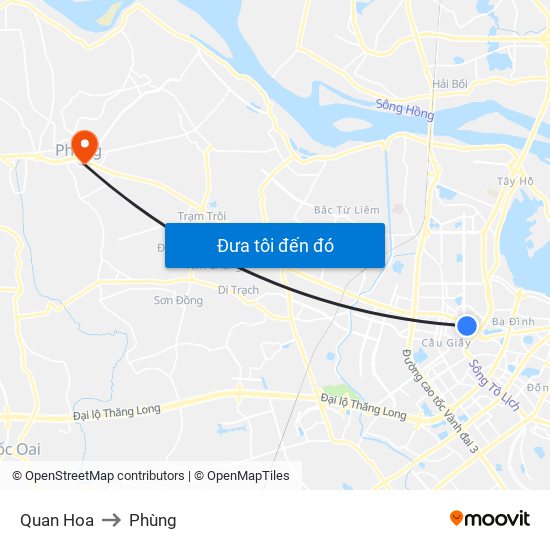 Quan Hoa to Phùng map