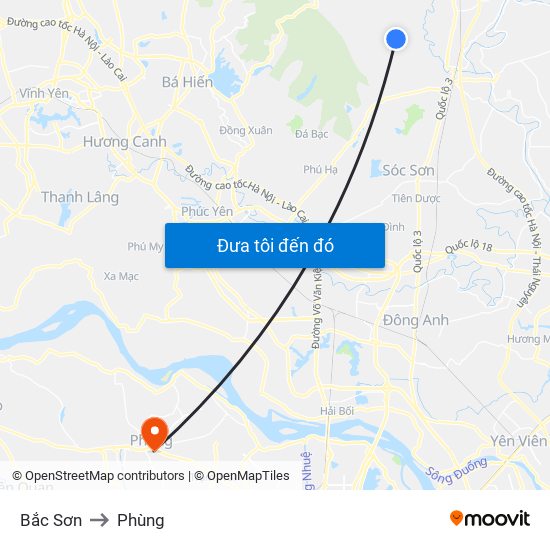 Bắc Sơn to Phùng map