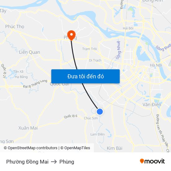 Phường Đồng Mai to Phùng map