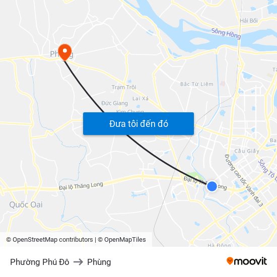 Phường Phú Đô to Phùng map