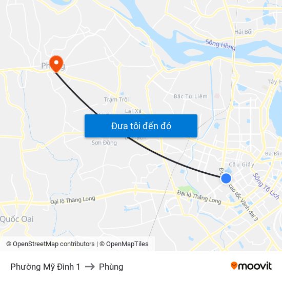 Phường Mỹ Đình 1 to Phùng map