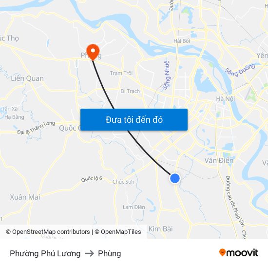 Phường Phú Lương to Phùng map
