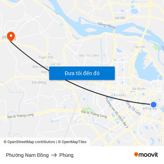 Phường Nam Đồng to Phùng map