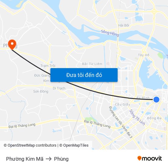 Phường Kim Mã to Phùng map