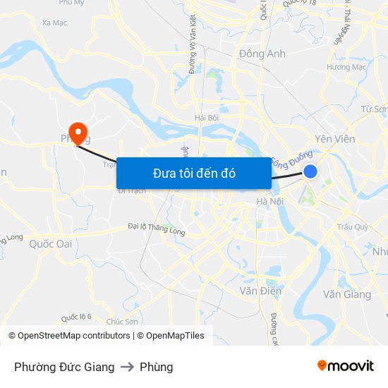 Phường Đức Giang to Phùng map