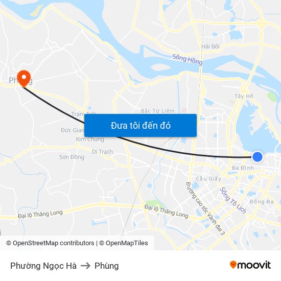 Phường Ngọc Hà to Phùng map