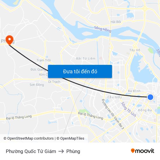 Phường Quốc Tử Giám to Phùng map