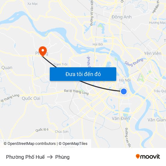 Phường Phố Huế to Phùng map