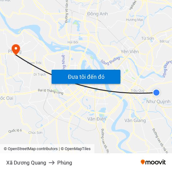 Xã Dương Quang to Phùng map