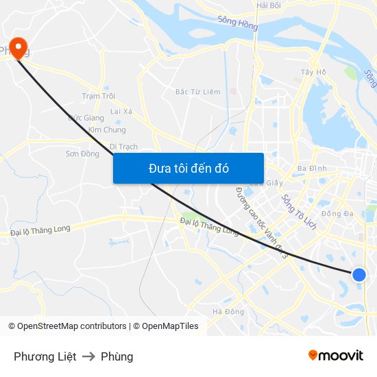 Phương Liệt to Phùng map