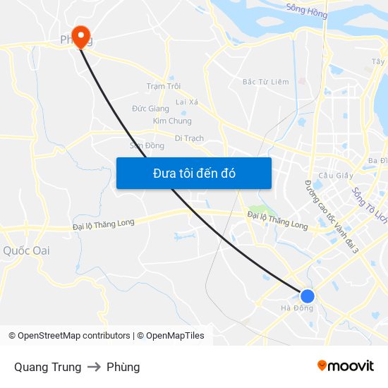 Quang Trung to Phùng map