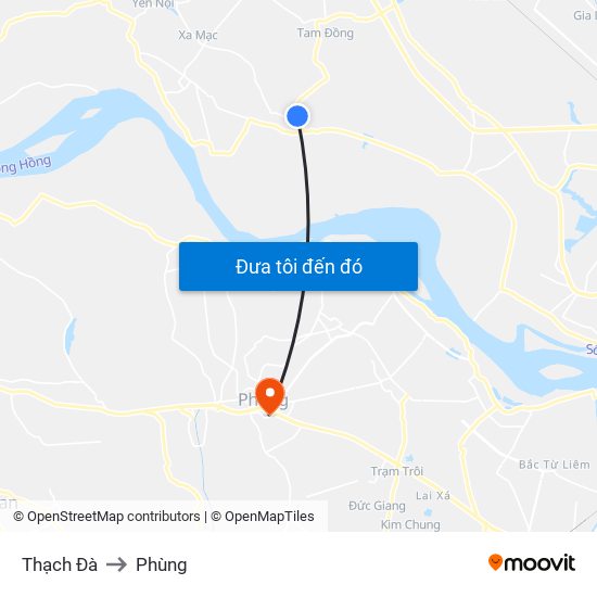 Thạch Đà to Phùng map