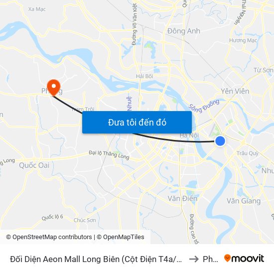 Đối Diện Aeon Mall Long Biên (Cột Điện T4a/2a-B Đường Cổ Linh) to Phùng map