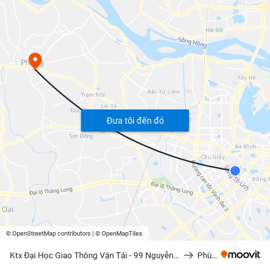 Ktx Đại Học Giao Thông Vận Tải - 99 Nguyễn Chí Thanh to Phùng map